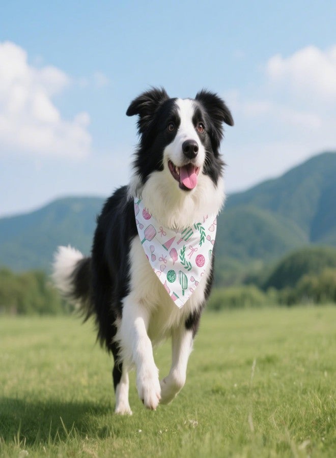 G2TUP Dog & Cat Owners Gift Pink & Green Pickleball Bandana Pet Scarf Dog Lover Doggy Mom Gift Beach Lover Gift Pet Party Animals Gift (Pink & Green Pickleball DB) - Image 5